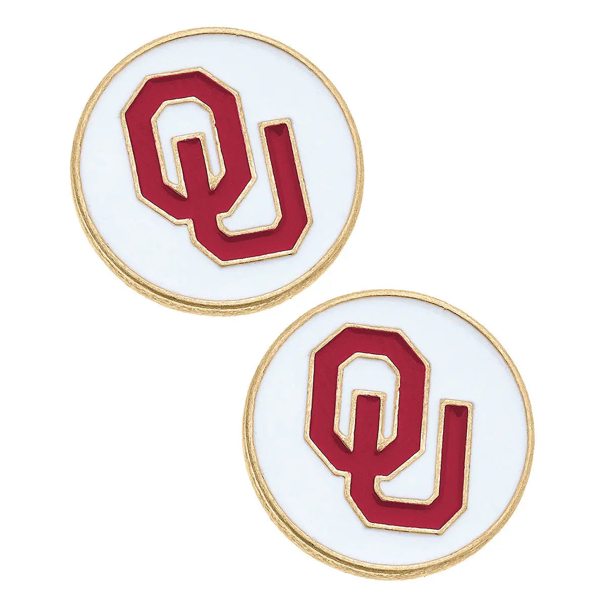 Oklahoma Sooners Enamel Stud Earrings