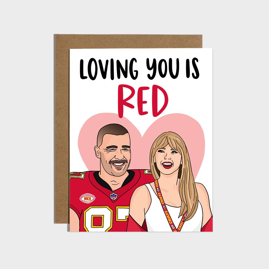 Loving You Is Red Greeting Card