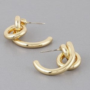 All Twisted Chain Hoop Earring