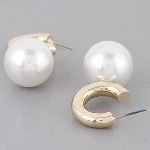Pearl C Drop Earring